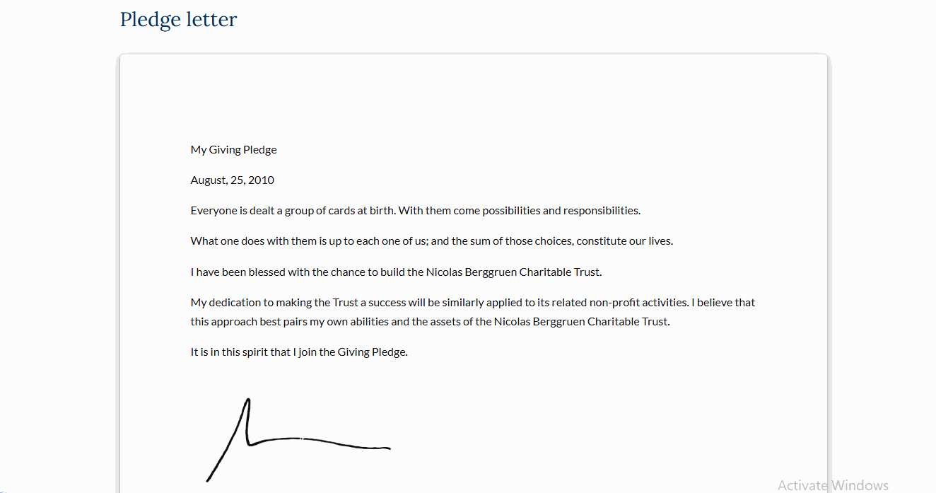 Nicolas Berggruen signature